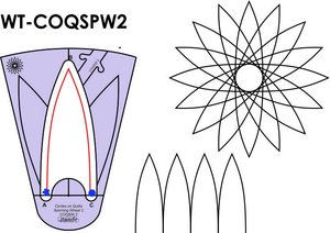 Sew, Steady, Westalee, WT-COQSPW2, 11.5, 16, Rotation, Circles, on, Quilts, Spinning, Wheel