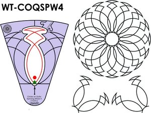 Sew Steady Westalee WT-COQSPW4 (11.5", 16 Rotations) Circles on Quilts: Spinning Wheels