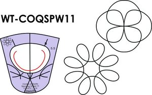 Sew, Steady, Westalee, WT-COQSPW11, 5.5, 8, Rotations, Circle, on, Quilt, Spinning, Wheel