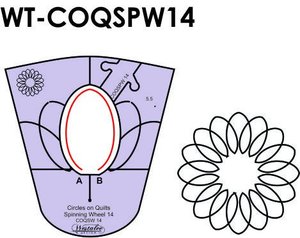 Sew, Steady, Westalee, WT-COQSPW14, 5.5, 16, Rotations, Circle, on, Quilt, Spinning, Wheel