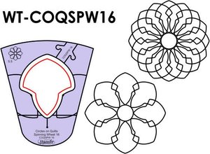 Sew Steady Westalee WT-COQSPW16 (7.5", 8 Rotations) Circles on Quilts: Spinning Wheels