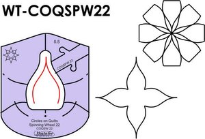 Sew Steady Westalee WT-COQSPW22 (5.5", 4 Rotations) Circles on Quilts: Spinning Wheels