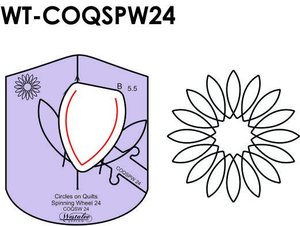 Sew, Steady, Westalee, WT-COQSPW24, 5.5, 16, Rotations, Circle, on, Quilt, Spinning, Wheel