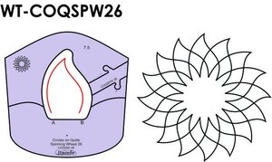 Sew, Steady, Westalee, WT-COQSPW26, 7.5, 16, Rotations, Circle, on, Quilt, Spinning, Wheel