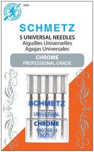 80080: Schmetz S-4009 Chrome Universal 5pk 130/705H Size 80/12