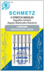 Schmetz S-4013 Chrome Professional Grade Stretch 5pk 130/705H-S Size 90/14