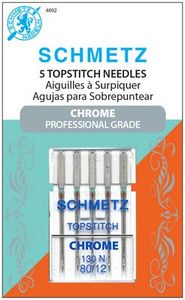 Schmetz S-4092 Chrome Professional Grade Topstitch 5pk 130N Size 80/12