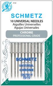 Schmetz, S-4132, Chrome, Professional, Grade, Universal, 10, pack, 130, 705, H, Size, 70, 10, strong, durable