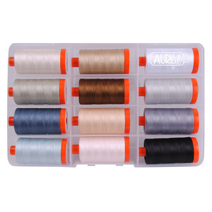 80161: Aurifil CW50PQN12 Thread Piece & Quilt Collection: Neutrals by Christa Watson