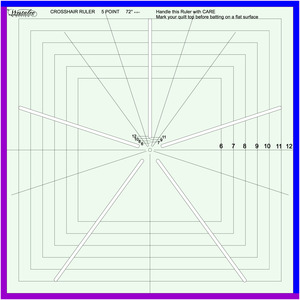 Sew, Steady, CHS5pt12.5, Westalee, Cross, hair, square, 5, point, 12.5"