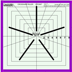 Westalee, CHS5pt8.5, Cross, hair, square, 5, point, 8.5", Sew Steady CHS5pt8.5 Westalee Cross Hair Square 5 pt - 8.5"