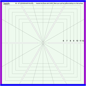 Sew, Steady, CHS6pt12.5, Westalee, Cross, hair, square, 6, point, 12.5"