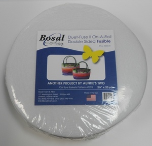 Bosal BOS4252-20 Duet II Double Sided Fusible Battting 2-1/4" x 20 Yard Roll