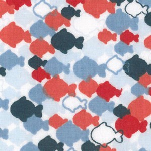 Fabric Finders 1905 Fish Print Fabric by the yard