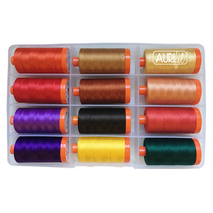 Aurifil CG50GE12 Glowing Embers Thread Collection by Cheri Good Quilt Design, 12 Large Spools 50wt Cotton