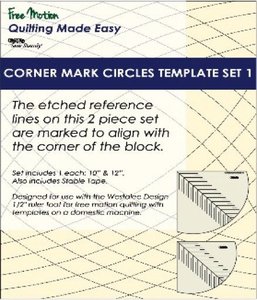 Sew, Steady, WT, CMC, 1, Westalee, Corner, Mark, Circles, Template, Set, 1, 2, Piece, Set