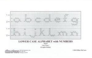 81490: Ellen McCarn EM10234 Lower Case Alphabet Smocking Plate Sewing Pattern