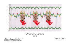 Ellen McCarn Reindeer Games Smocking Plate