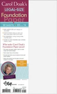 C&T Publishing 1-2043, Carol Doak's Legal-Size Foundation Paper, 50 Sheets x 8-1/2x14in