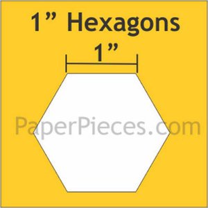 Paper Pieces Z100B, Hexagon 1" Papers 1200 Pieces Bulk