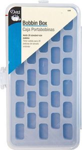 Dritz D509, Bobbin Box Clear Plastic Holds 28 Bobbins, Dritz D509 Bobbin Box Clear Plastic Holds 28 Standard Bobbins, Foam Inserts