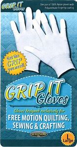Sullivans 48666 Grip It Gloves- Large, for Free Motion Quilting, Sewing, Crafting