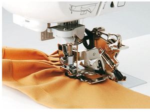 Brother SA565 Snap On Ruffler Attachment Foot Secures Tightly to Needle Clamp Extension for 7mm Stitch Width Machines, Less Side Play than SA143 NLA