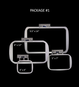 Durkee, EZ, SN-4pc, BR/BL, PKG1, Frame, Single, Needle, Package, 1, Durkee EZ Frames 4in1 Single Needle Package 1: 9.5x14" 8x12" 5x7" 4x4" for XV8500D, XV8550D, Babylock Destiny