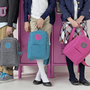 Bluefig BLRKLG Li'l Ruck Backpack School Duffle Bag Learn to Sew Kit, Lunar Grey