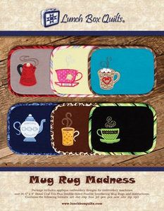 Lunch Box Quilts ECMRDD USB Mug Rug Madness Embroidery Design Pack