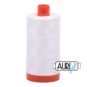 59171: Aurifil MK50SC6-2021 Natural White Cotton Mako Thread 50wt 1422 Yard Spool