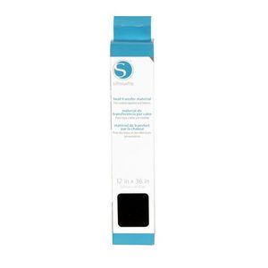 Silhouette Black Smooth Heat Transfer Vinyl Material HEAT12SMC-BLK 12'' x 36''