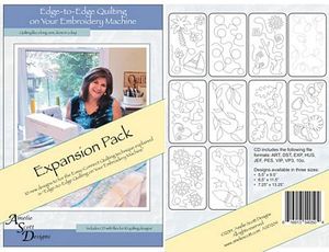 Amelie Scott Designs ASD204 Edge to Edge Quilting Expansion Pack CD for your Embroidery Machine