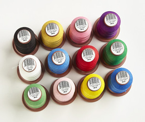 DIME VT40W-BC Vintage Chic 12 Cone Spool Embroidery Thread Kit-40wt Weight Poly-BRIGHT COLORS