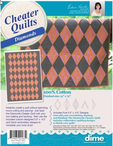 DIME, SHQCC002, Diamonds, Cheater, Quilt, 51x72", 100% Cotton