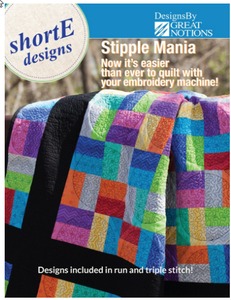 DIME SM0001, shorte, Stipple Mania, 159 Quilting, Designs , for 4, 5, 6 Inch, Blocks