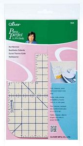 Clover CL7806 Hot Hemmer Nylon Ruler to Mark, Measure and Press Hems in One Step