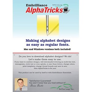 Embrilliance, AlphaTricks, AT10, Alphabet, Design, Software ,MAC/Windows, Free Downloads,Embrilliance AlphaTricks AT10 Alphabet Design Software MAC/Windows