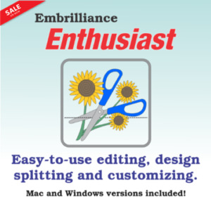 Embrilliance Enthusiast EHF10 Editing, Design Splitting, Customizing Embroidery Software CD for MAC/Windows