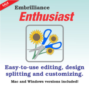 Embrilliance, Enthusiast, EHF10, Editing, Splitting, Customizing, Software, MAC/Windows, Free Downloads,Embrilliance Enthusiast EHF10 Editing, Splitting, Customizing Software MAC/Windows, Embrilliance Enthusiast EHF10 Editing, Design Splitting, Customizing Embroidery Software CD for MAC/Windows