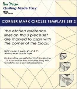 Sew, Steady, WT, CMC, 2, Westalee, Corner, Mark, Circles, Template, Set, 2,3, Piece, Set