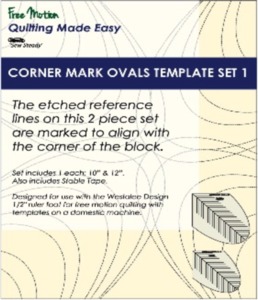 Sew Steady WT-CMO-1 Westalee Corner Mark Oval Template Set 1-2 Piece Set