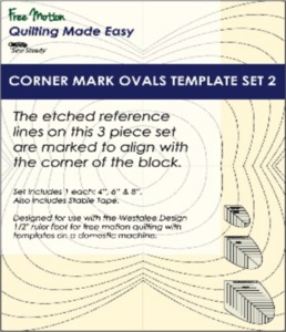 Sew, Steady, WT, CM0, 2, Westalee, Corner, Mark, Oval, Template, Set, 1,2, Piece, Set