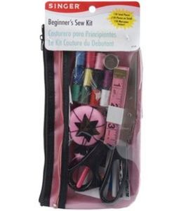 55465: Singer S01518 Box of 3 Beginners PRO Series Sewing Kits: Scissors Tape Thimbles Markers Ripper Pins Gauges Cushions Needles Threaders Threads Pouches