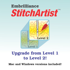 Embrilliance StitchArtist 1-2, 1-3, or 2-3 Upgrades Only Software for MAC/Windows