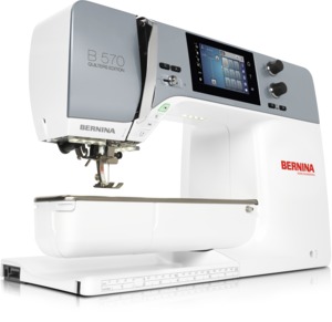 Bernina B570QE Next Generation, Optional Embroidery Module, Bernina B570QE Next Gen 450/73 Stitch Sewing Quilting Machine, 9mm Stitch Width, Dual Feed, Patchwork Foot 97, BSR Stitch Regulator, Thread Trimmers