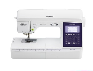 Brother NQ575PRW Trade In 100 Stitch Project Runway Sewing Machine 8.3"Arm, 7BH's, 4 Fonts, Pressure Adjust, Top & Bottom Thread Trimmers (NQ550 PS500, Brother Innov-ís, NQ575PRW, 012502649489, Babylock Presto II, BLMPR2, Sewing Machine with Automatic Top and Bottom Thread Trimmer Button,