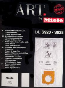 Miele 05852650 ART Style L Upright Vacuum Cleaner 5 Bags & Filters for Mojito, Hot Chocolate & Red Roses Models