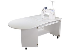 Brother SAQCCAB1 SAQCCAB2 THE Dream Carousel Sit-Down Quilting Cabinet with Insert for Turning Machine 90° for Free Motion, Ruler Work or Sewing