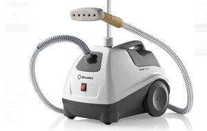 Reliable 550GC, Vivio Professional Fabric Steamer, with Metal Steam Head and Wood Handle - Factory Serviced